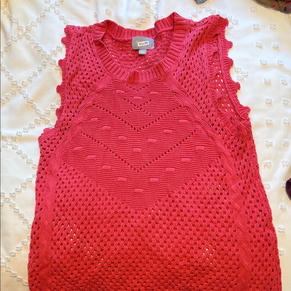 Cyrus Pink Knit Tank Top
